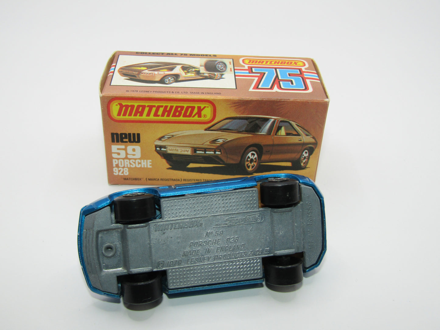 Matchbox Superfast 59C Porsche 928 Blue UNPAINTED BASE
