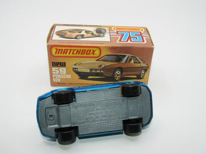 Matchbox Superfast 59C Porsche 928 Blue UNPAINTED BASE