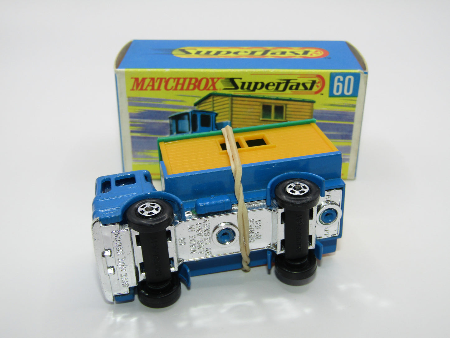 Matchbox Superfast 60A Site Hut Truck TWIN RIVET BASE