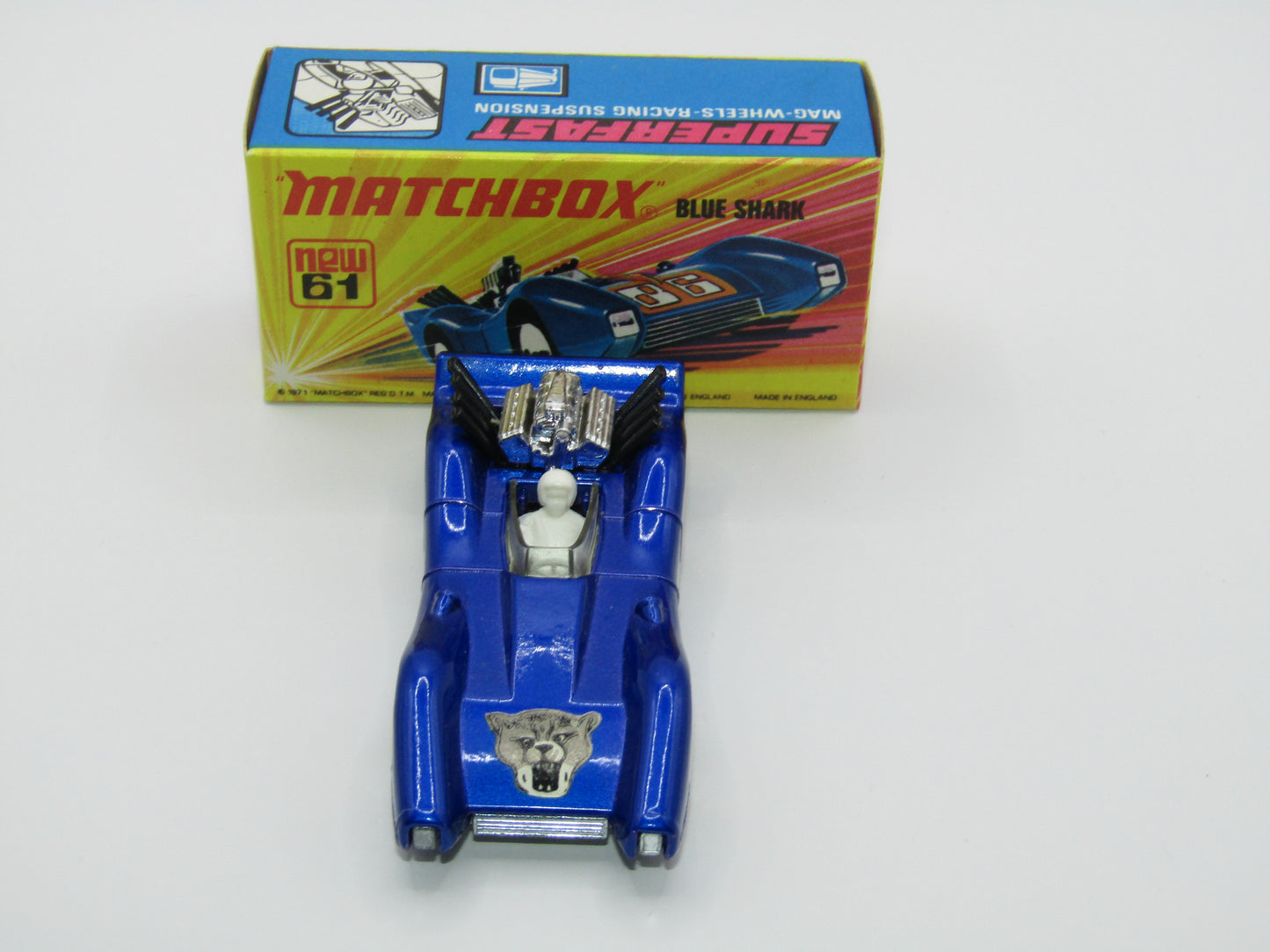 Matchbox Superfast 61B Blue Shark GREY WILDCAT Label