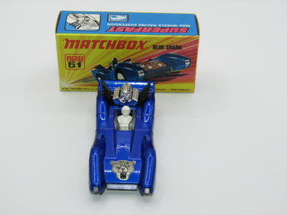 Matchbox Superfast 61B Blue Shark GREY WILDCAT Label