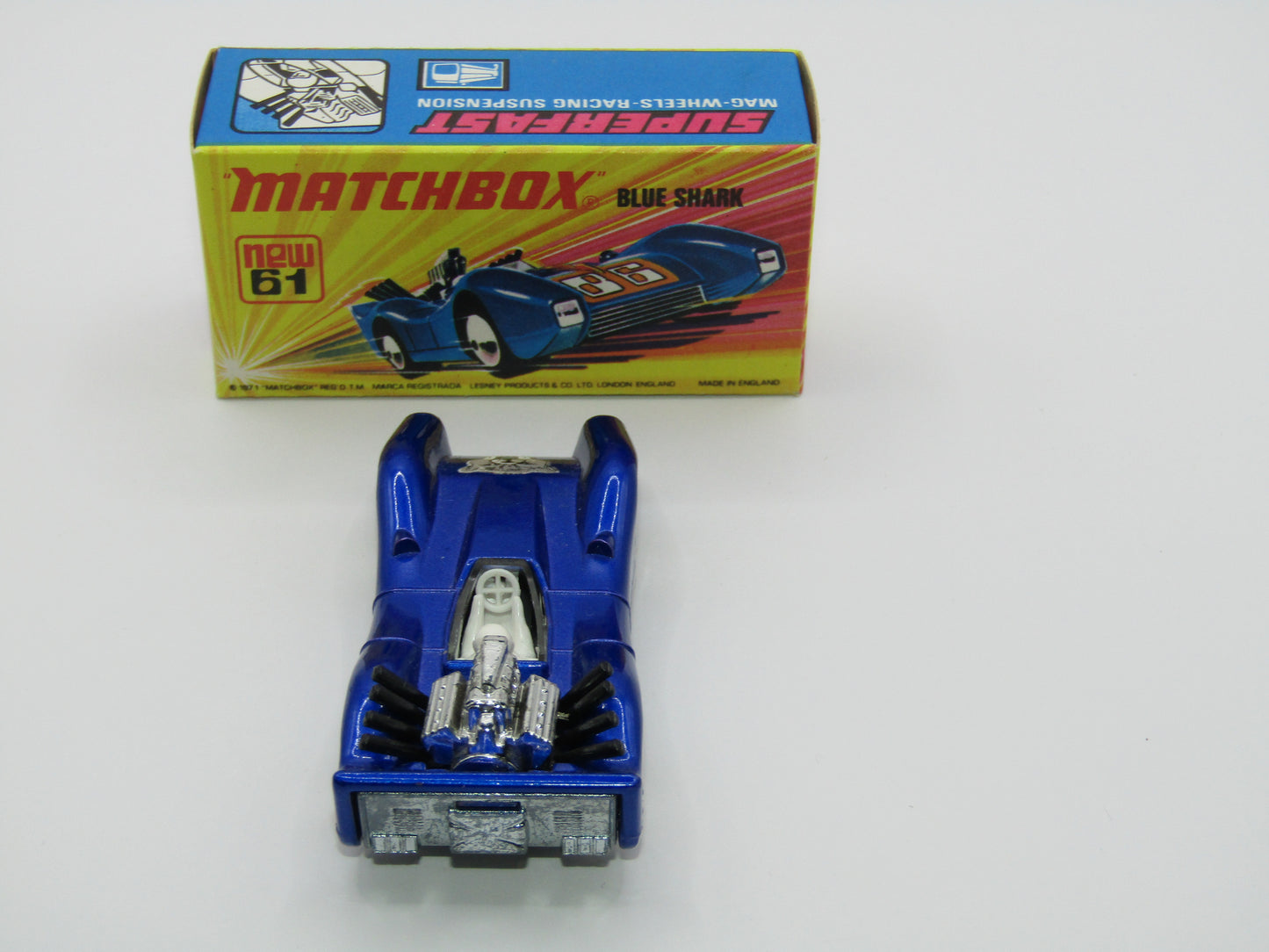 Matchbox Superfast 61B Blue Shark GREY WILDCAT Label
