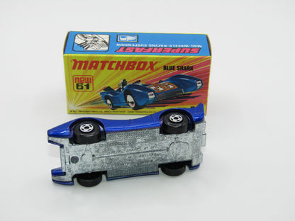 Matchbox Superfast 61B Blue Shark GREY WILDCAT Label