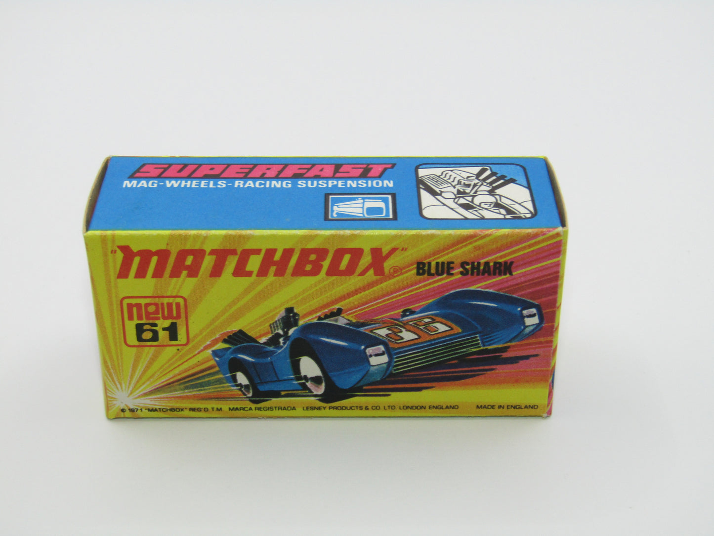 Matchbox Superfast 61B Blue Shark GREY WILDCAT Label