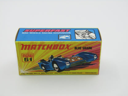 Matchbox Superfast 61B Blue Shark GREY WILDCAT Label