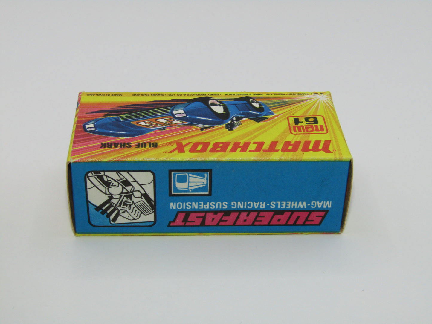 Matchbox Superfast 61B Blue Shark GREY WILDCAT Label