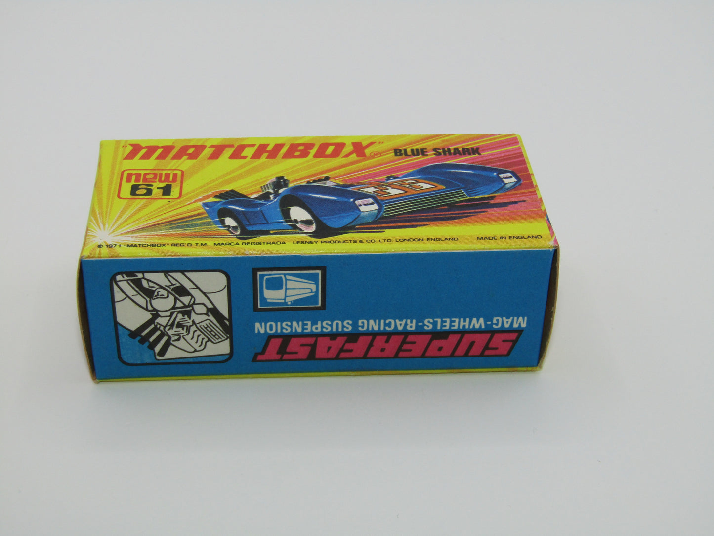 Matchbox Superfast 61B Blue Shark GREY WILDCAT Label