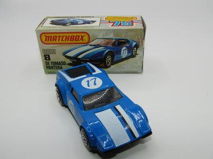 Matchbox Superfast No 8D De Tomaso Pantera No Pantera On Bonnet USA Picture Box