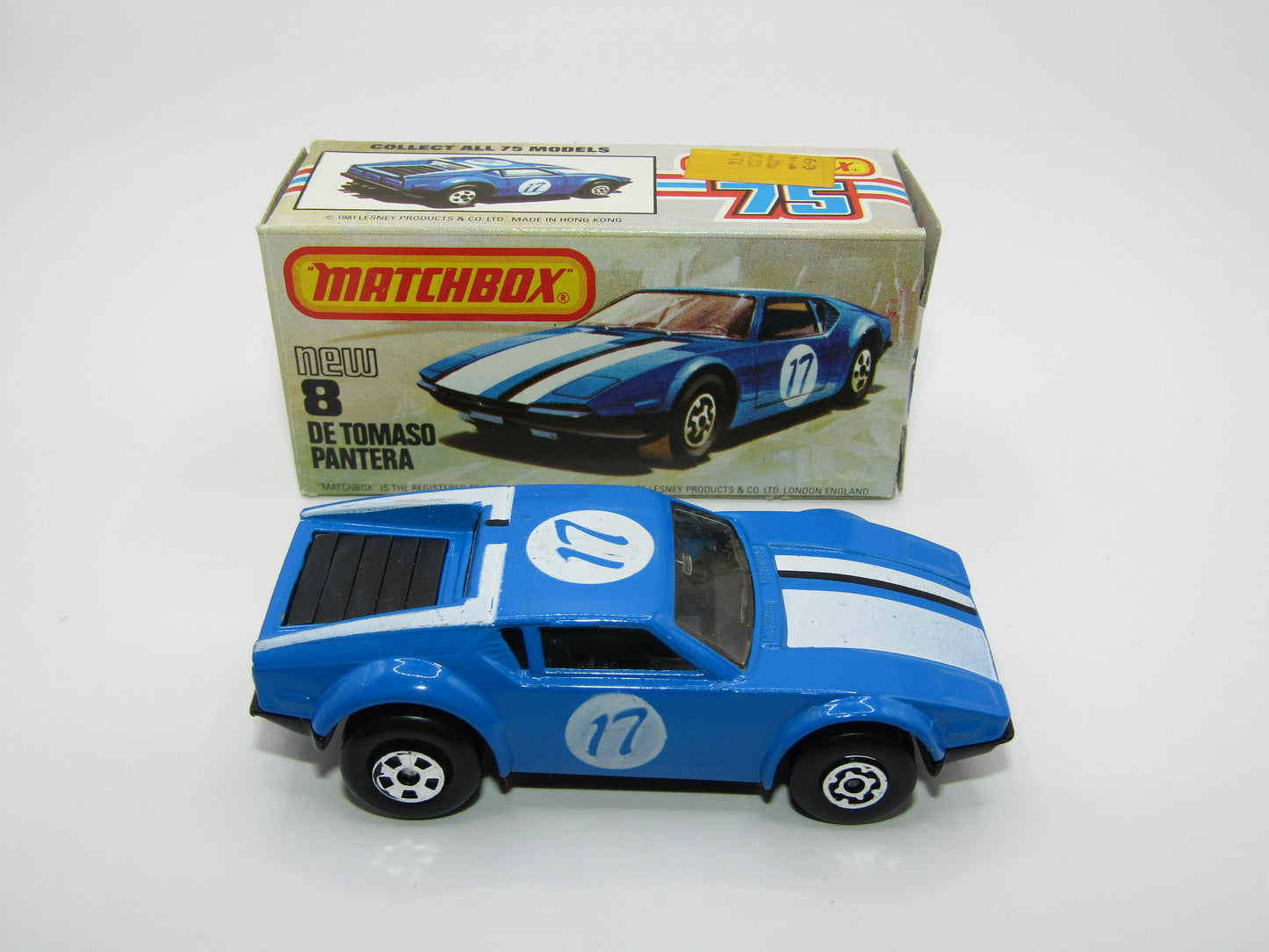 Matchbox Superfast No 8D De Tomaso Pantera No Pantera On Bonnet USA Picture Box