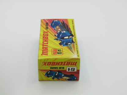 Matchbox Superfast 61B Blue Shark BROWN WILDCAT Label & SILVER Base