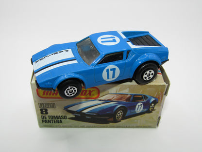 Matchbox Superfast No 8D De Tomaso Pantera, Pantera On Bonnet USA Picture Box