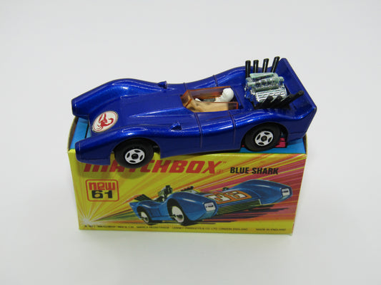 Matchbox Superfast 61B Blue Shark SCORPION Label ORANGE Windows