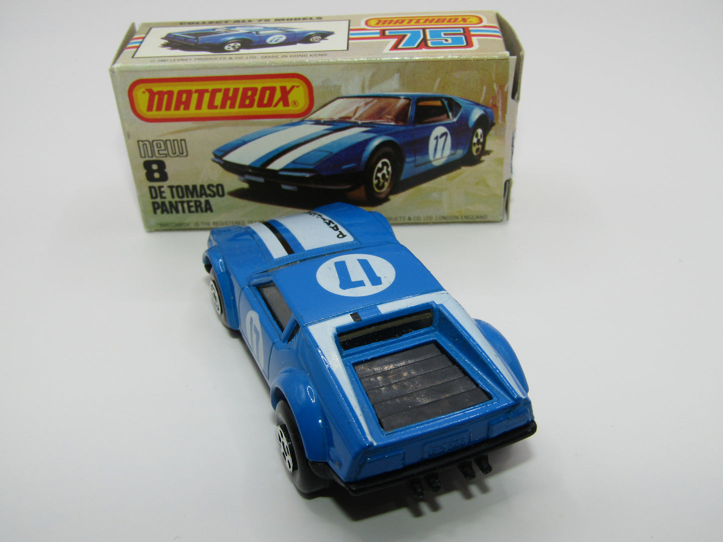 Matchbox Superfast No 8D De Tomaso Pantera, Pantera On Bonnet USA Picture Box