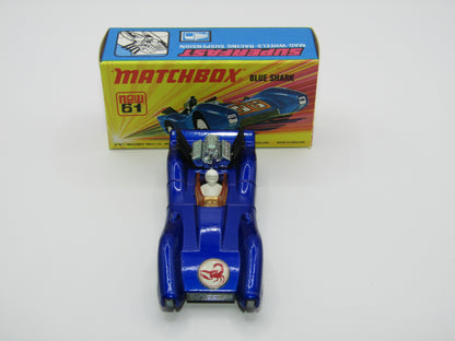 Matchbox Superfast 61B Blue Shark SCORPION Label ORANGE Windows