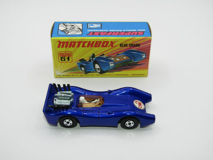 Matchbox Superfast 61B Blue Shark SCORPION Label ORANGE Windows