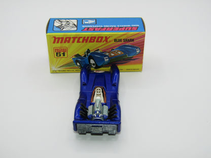 Matchbox Superfast 61B Blue Shark SCORPION Label ORANGE Windows