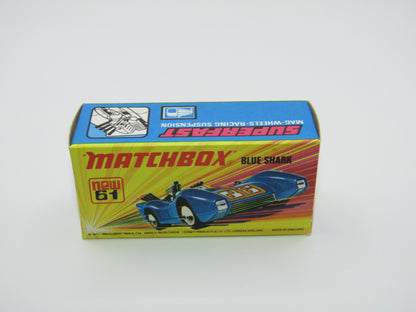 Matchbox Superfast 61B Blue Shark SCORPION Label ORANGE Windows