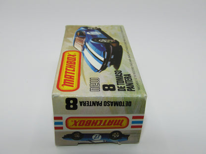 Matchbox Superfast No 8D De Tomaso Pantera, Pantera On Bonnet USA Picture Box