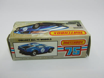 Matchbox Superfast No 8D De Tomaso Pantera, Pantera On Bonnet USA Picture Box