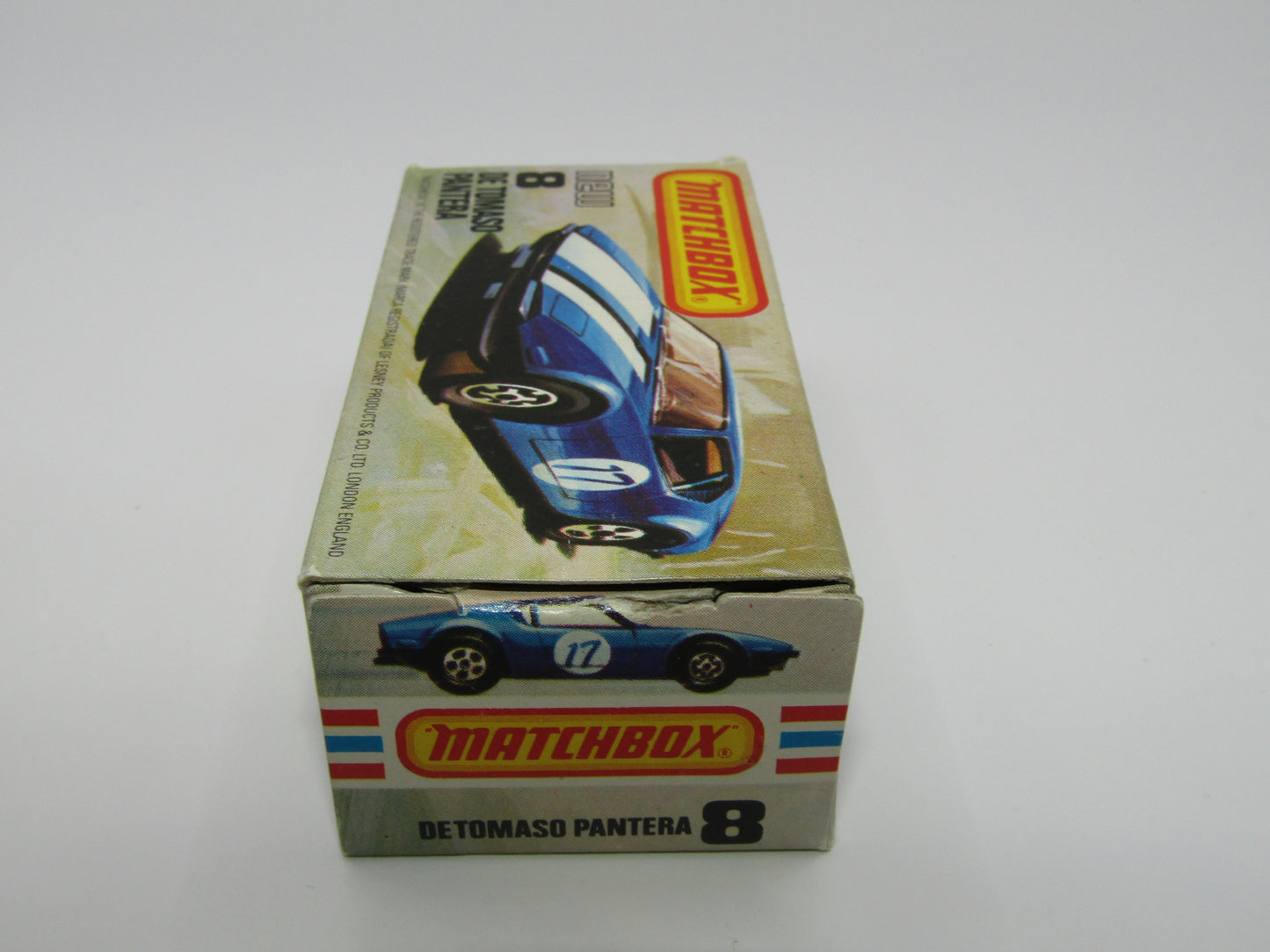 Matchbox Superfast No 8D De Tomaso Pantera, Pantera On Bonnet USA Picture Box
