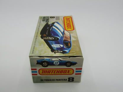 Matchbox Superfast No 8D De Tomaso Pantera, Pantera On Bonnet USA Picture Box