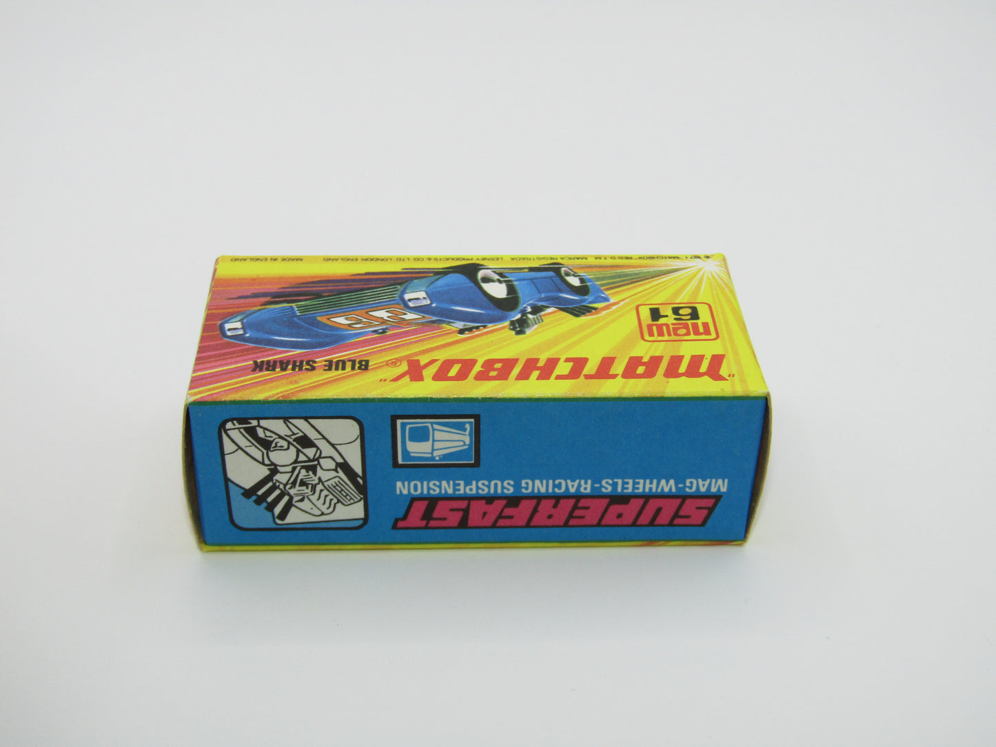 Matchbox Superfast 61B Blue Shark SCORPION Label ORANGE Windows