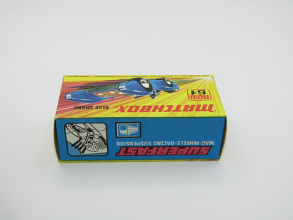 Matchbox Superfast 61B Blue Shark SCORPION Label ORANGE Windows