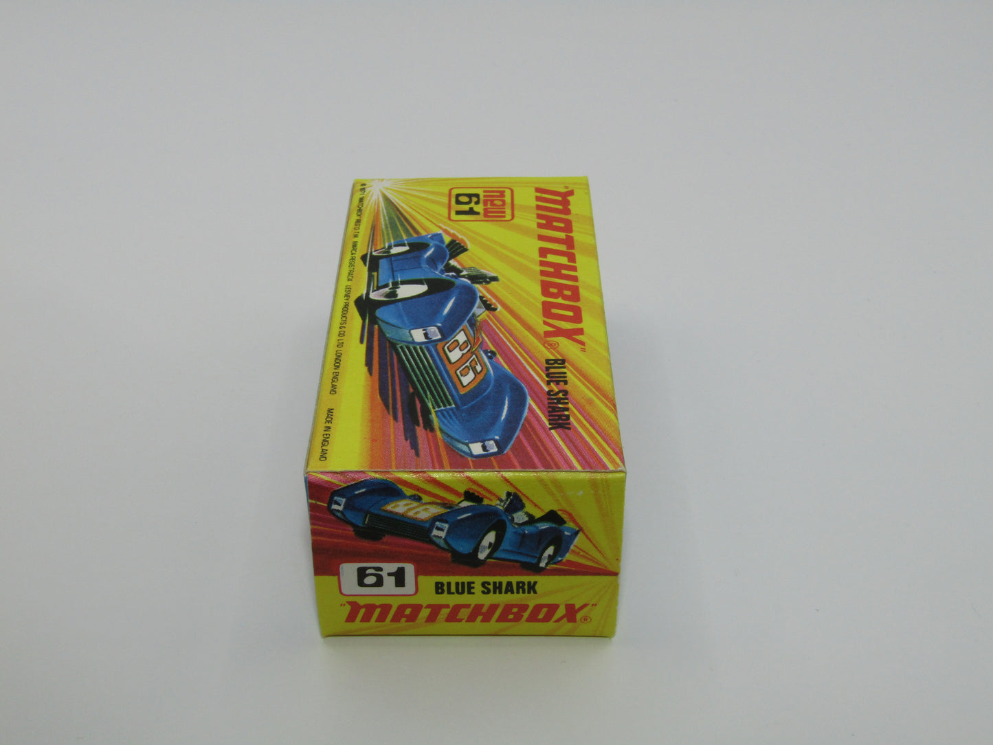 Matchbox Superfast 61B Blue Shark SCORPION Label ORANGE Windows