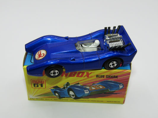 Matchbox Superfast 61B Blue Shark SCORPION Label Unpainted Base