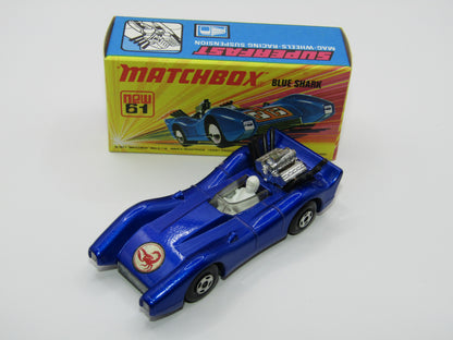 Matchbox Superfast 61B Blue Shark SCORPION Label Unpainted Base