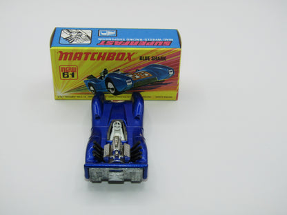 Matchbox Superfast 61B Blue Shark SCORPION Label Unpainted Base