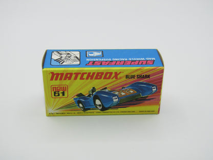 Matchbox Superfast 61B Blue Shark SCORPION Label Unpainted Base