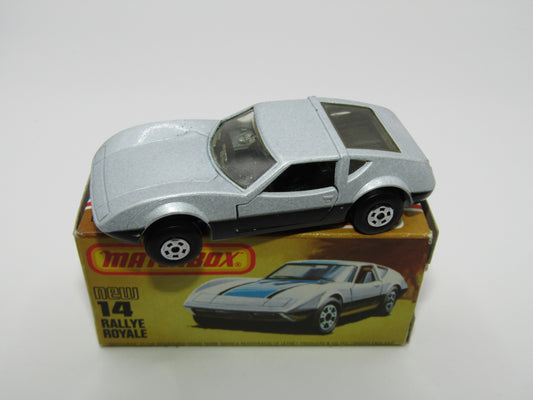 Matchbox Superfast No 14D Rallye Royale (Monteverdi Hai Cast) NO TAMPO 5 Spoke Wheels, USA Picture Box