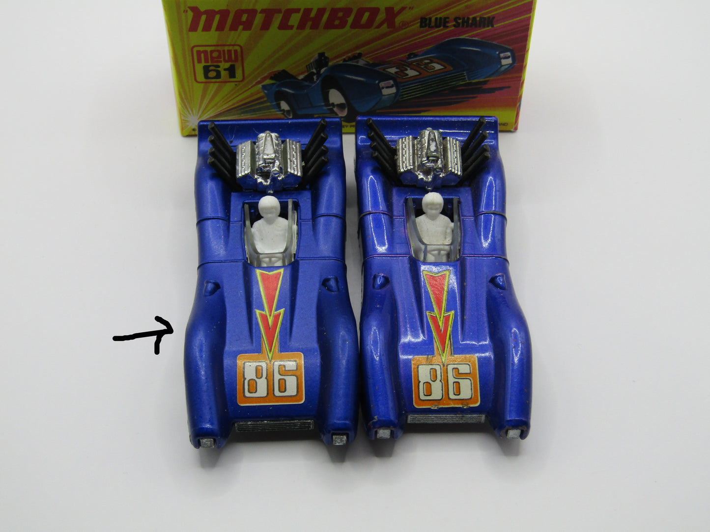 Matchbox Superfast 61B Blue Shark  MATT DARK BLUE
