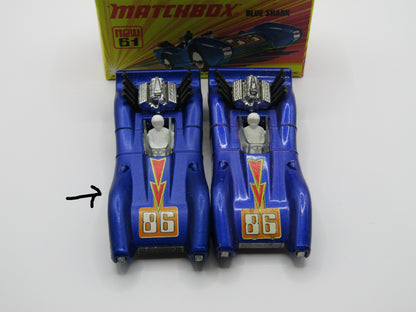Matchbox Superfast 61B Blue Shark  MATT DARK BLUE