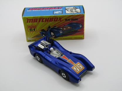 Matchbox Superfast 61B Blue Shark  MATT DARK BLUE