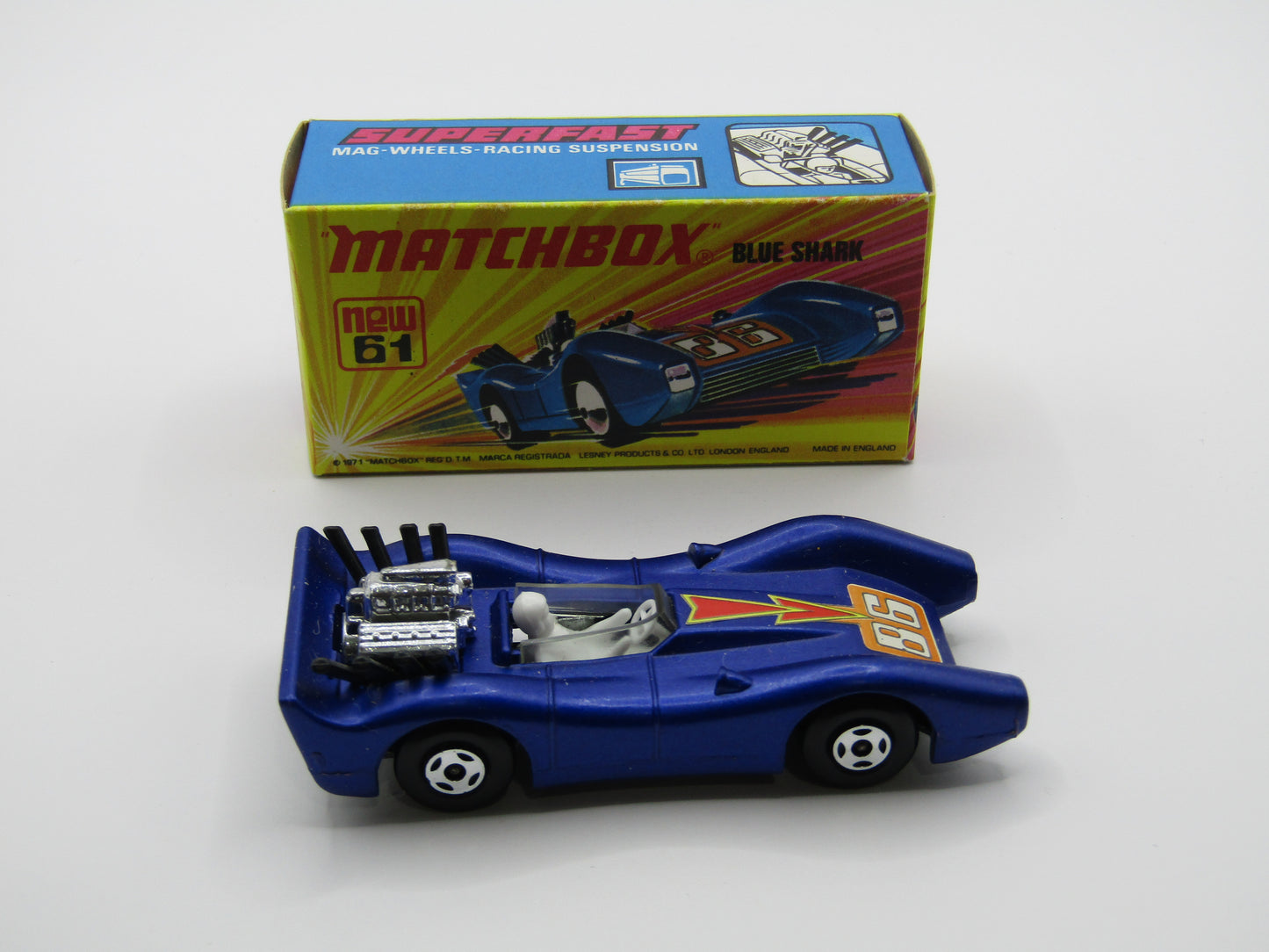Matchbox Superfast 61B Blue Shark  MATT DARK BLUE