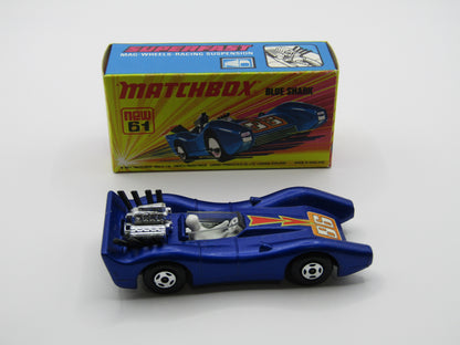 Matchbox Superfast 61B Blue Shark  MATT DARK BLUE
