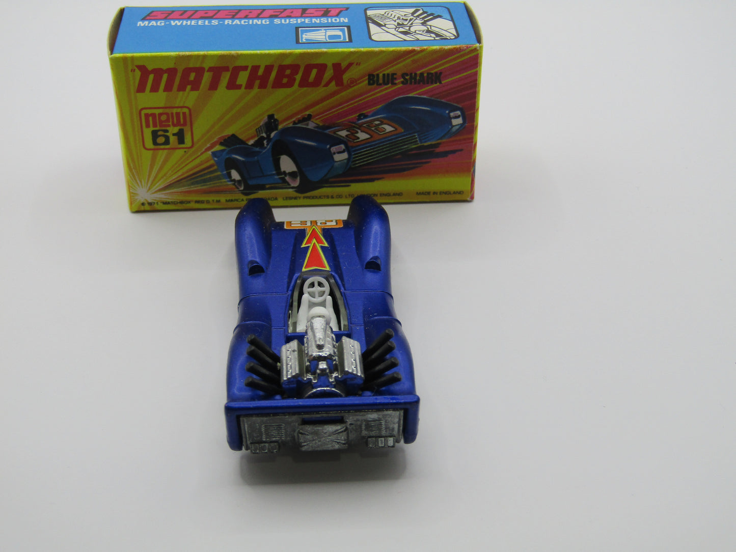 Matchbox Superfast 61B Blue Shark  MATT DARK BLUE
