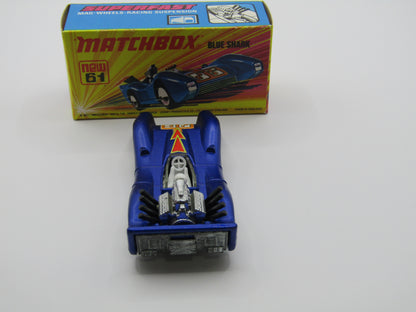 Matchbox Superfast 61B Blue Shark  MATT DARK BLUE