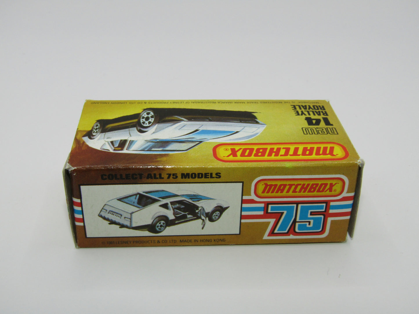 Matchbox Superfast No 14D Rallye Royale (Monteverdi Hai Cast) NO TAMPO 5 Spoke Wheels, USA Picture Box