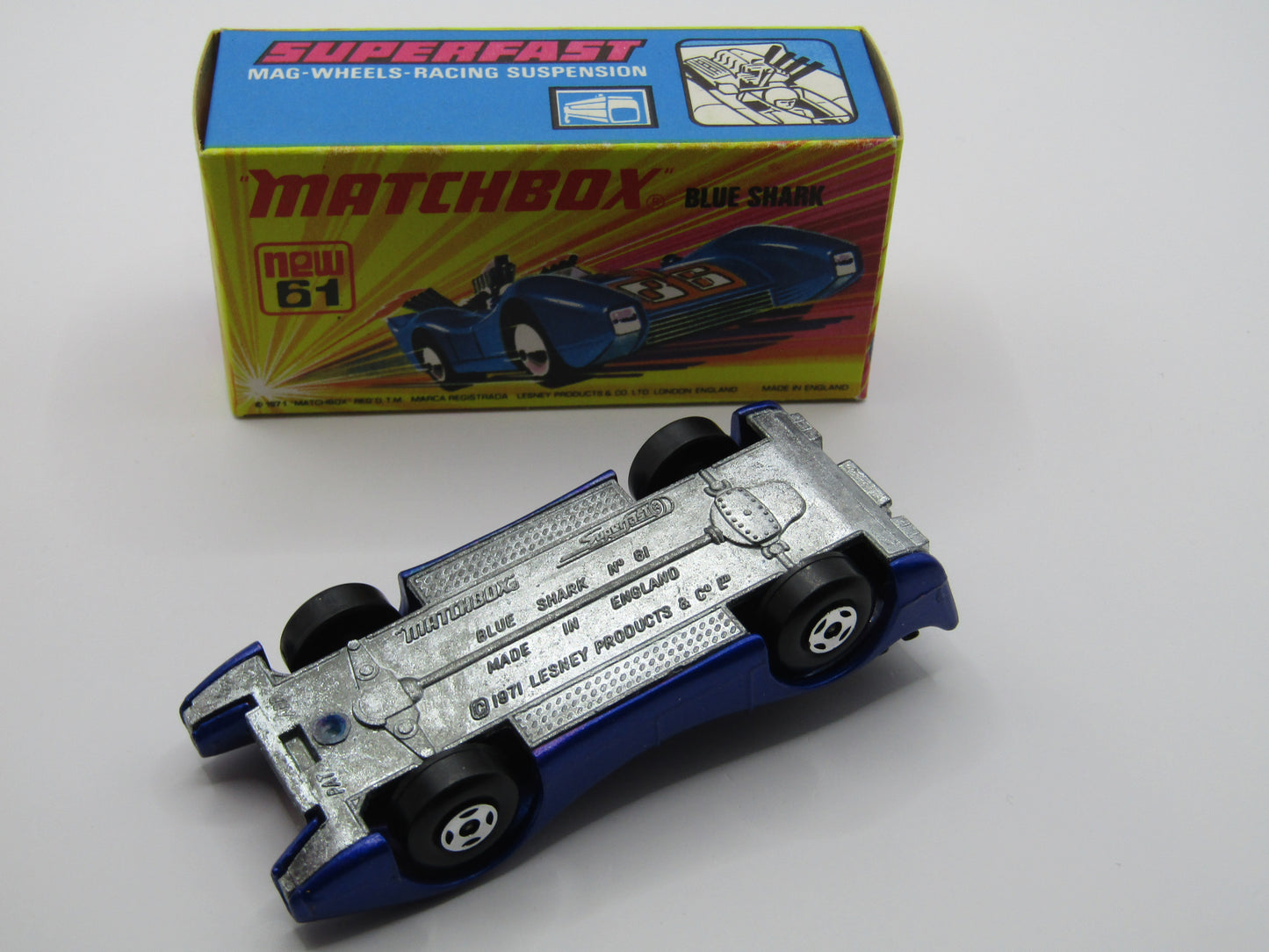Matchbox Superfast 61B Blue Shark  MATT DARK BLUE