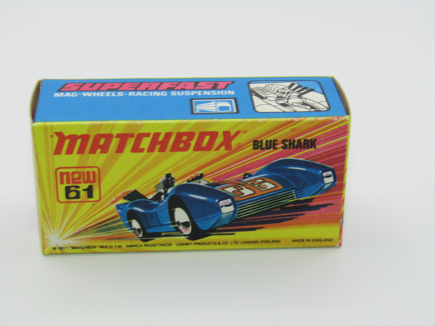 Matchbox Superfast 61B Blue Shark  MATT DARK BLUE
