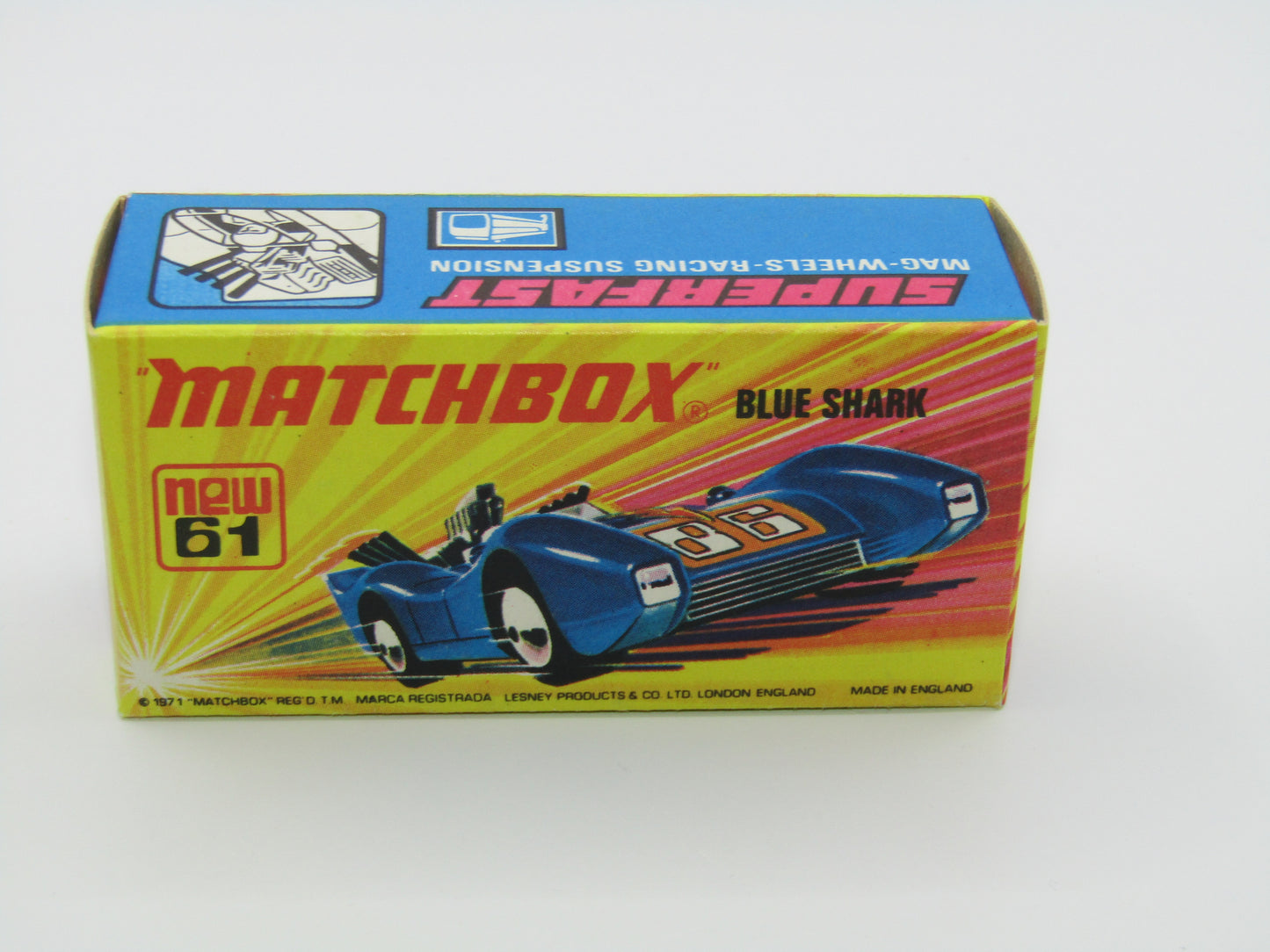 Matchbox Superfast 61B Blue Shark  MATT DARK BLUE