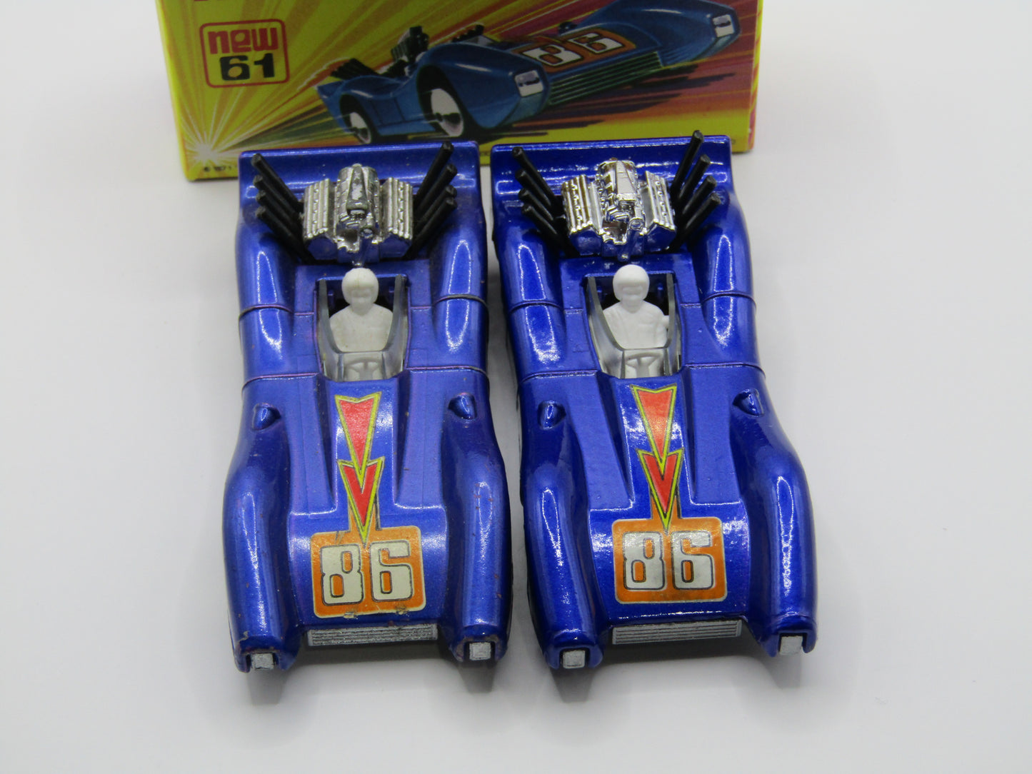 Matchbox Superfast 61B Blue Shark Silvery Metallic Blue SILVER Base