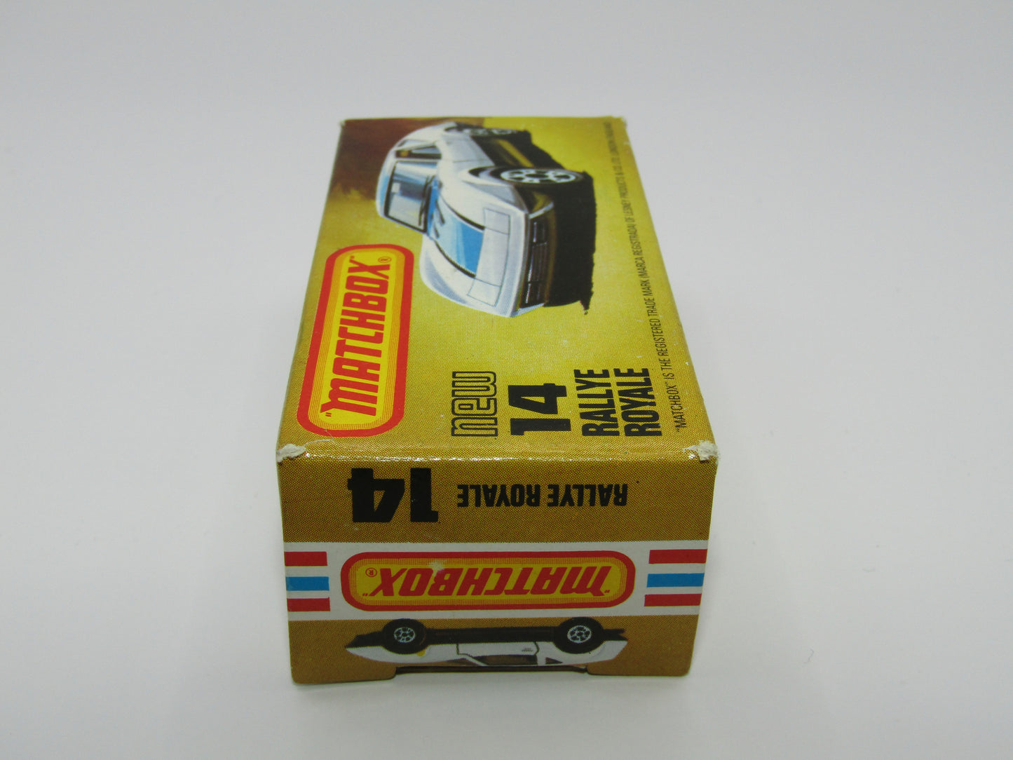 Matchbox Superfast No 14D Rallye Royale (Monteverdi Hai Cast) Amber Windows 5 Spoke Wheels, USA Picture Box