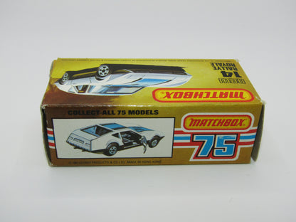 Matchbox Superfast No 14D Rallye Royale (Monteverdi Hai Cast) Amber Windows 5 Spoke Wheels, USA Picture Box
