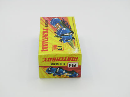 Matchbox Superfast 61B Blue Shark Silvery Metallic Blue SILVER Base