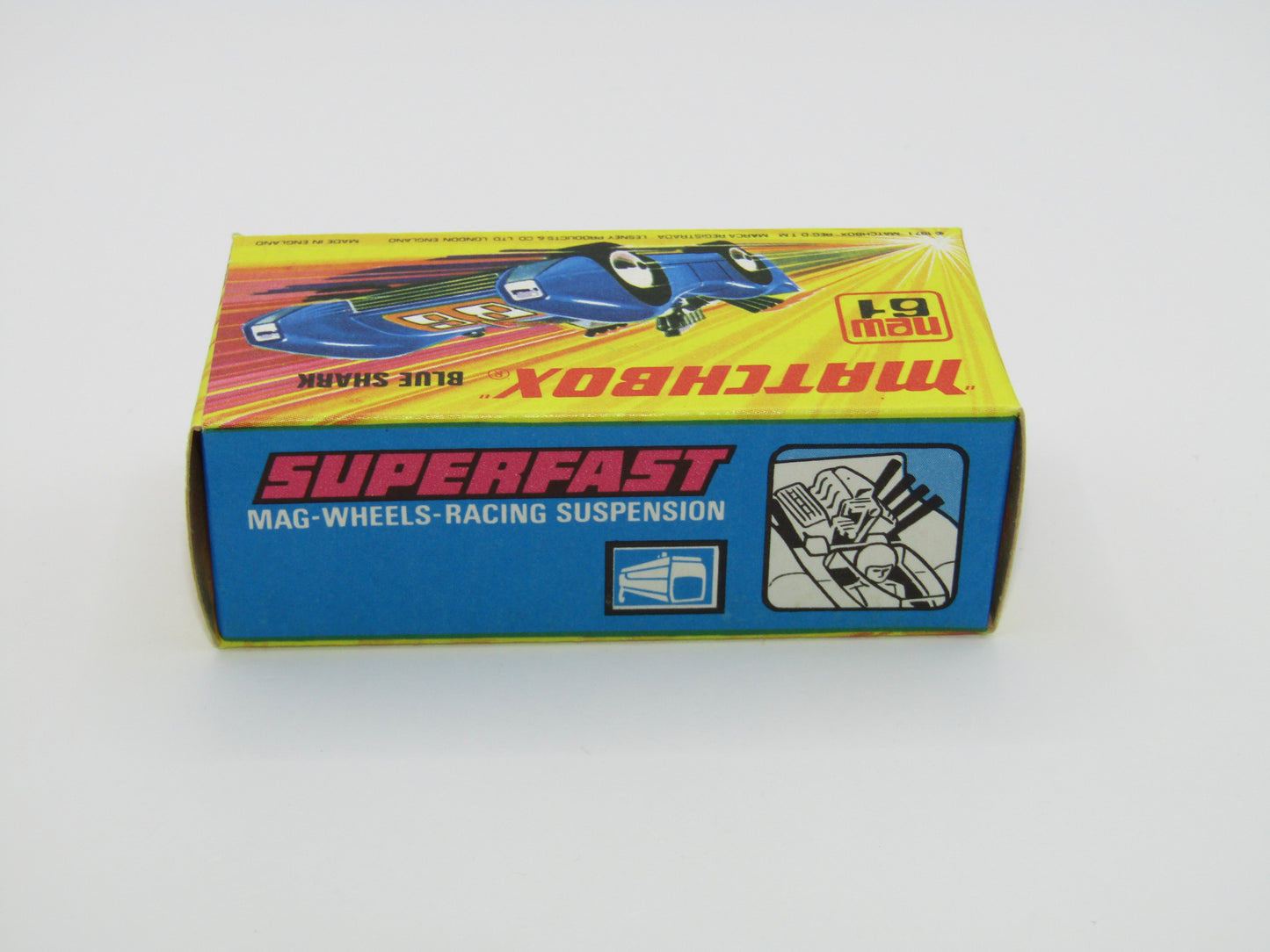 Matchbox Superfast 61B Blue Shark Silvery Metallic Blue SILVER Base
