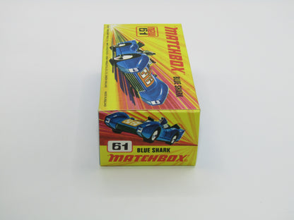 Matchbox Superfast 61B Blue Shark Silvery Metallic Blue SILVER Base
